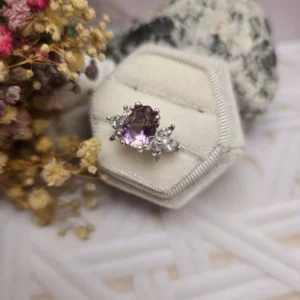 Anillo Fairy con Ametrino Central